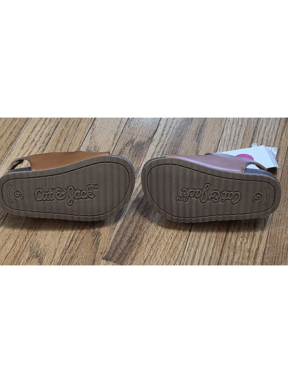 Cat & Jack Cognac/Reagan Buckle Footbed  Sandals